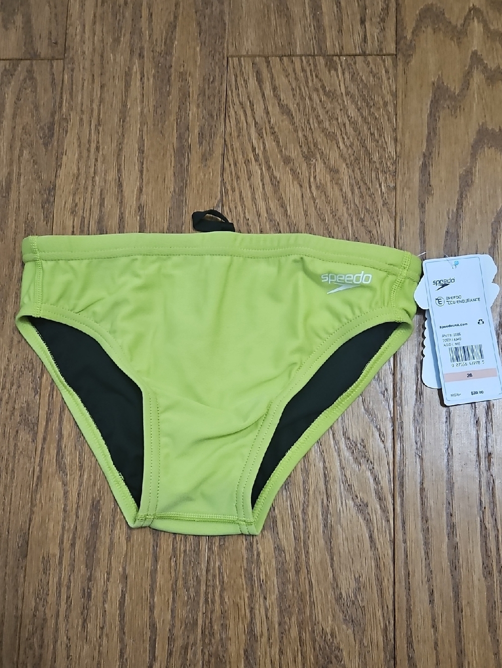 Speedo Men's Eco Endurance Briefs Vibe Collection Acid Lime sz 28